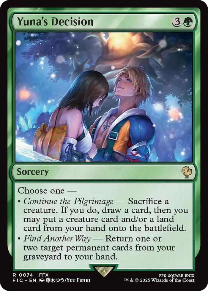 Yuna's Decision #74 R - Commander: FINAL FANTASY Pokemon card