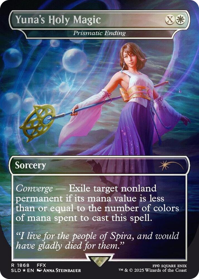 1868 Yuna's Holy Magic - Prismatic Ending (Rainbow Foil) R Secret Lair Drop Series