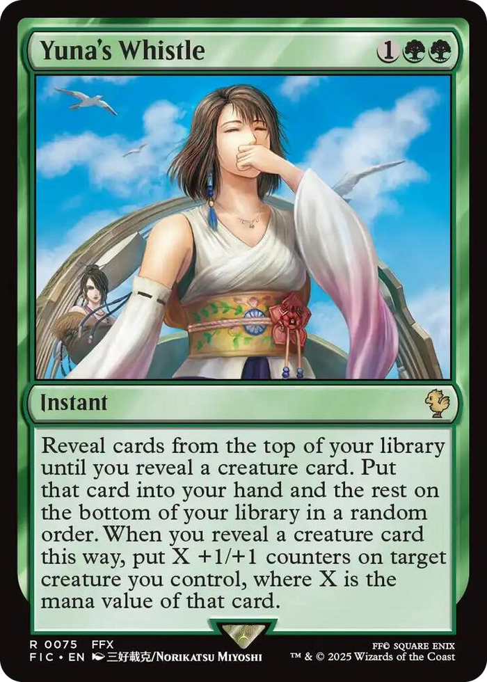 Yuna's Whistle #75 R - Commander: FINAL FANTASY Pokemon card
