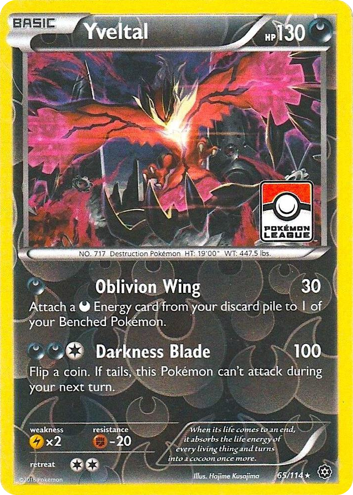 0065 Yveltal - 65/114 (Pokemon League) Promo League & Championship Cards