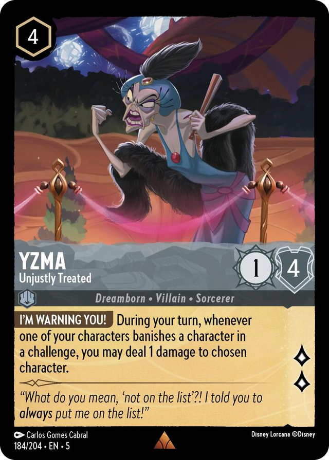 0184 Yzma - Unjustly Treated Rare Shimmering Skies