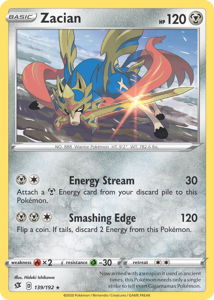 0139 Zacian - 139/192 (Cracked Ice Holo) Holo Rare Deck Exclusives