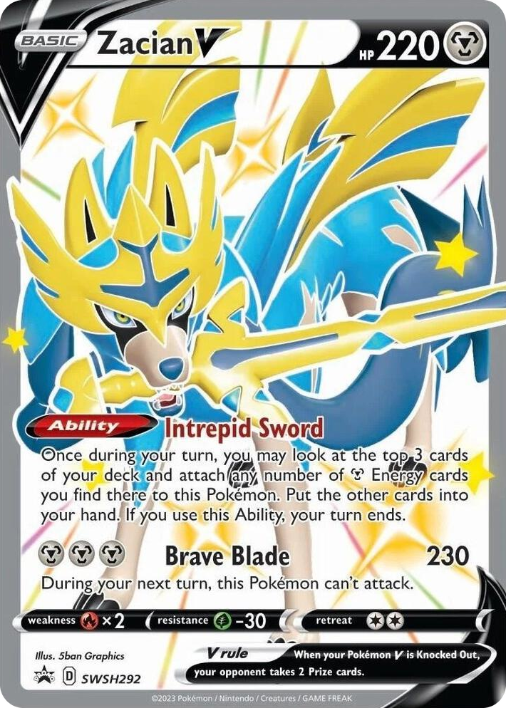 0292 Zacian V (Shiny) - SWSH292 Promo Sword & Shield Promo Cards