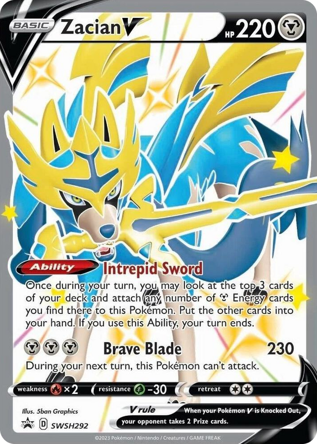 0292 Zacian V (Shiny) - SWSH292 Promo Sword & Shield Promo Cards