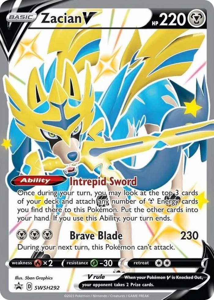 0292 Zacian V (Shiny) - SWSH292 Promo Sword & Shield Promo Cards