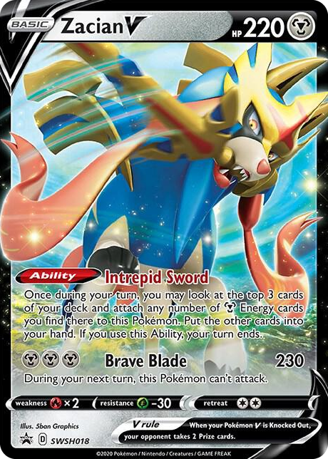 0018 Zacian V - SWSH018 Promo Sword & Shield Promo Cards