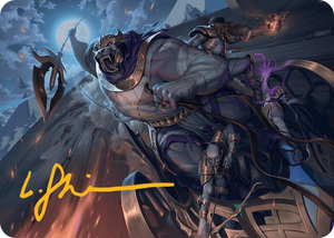 0010 Zahur, Glory's Past Art Card (Gold-Stamped Signature) S Art Series: Aetherdrift