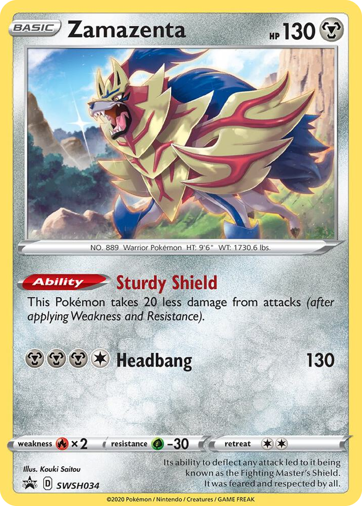0034 Zamazenta - SWSH034 Promo Sword & Shield Promo Cards
