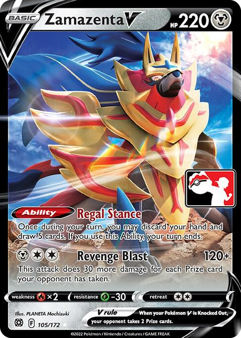 0105 Zamazenta V Ultra Rare Prize Pack Series Cards