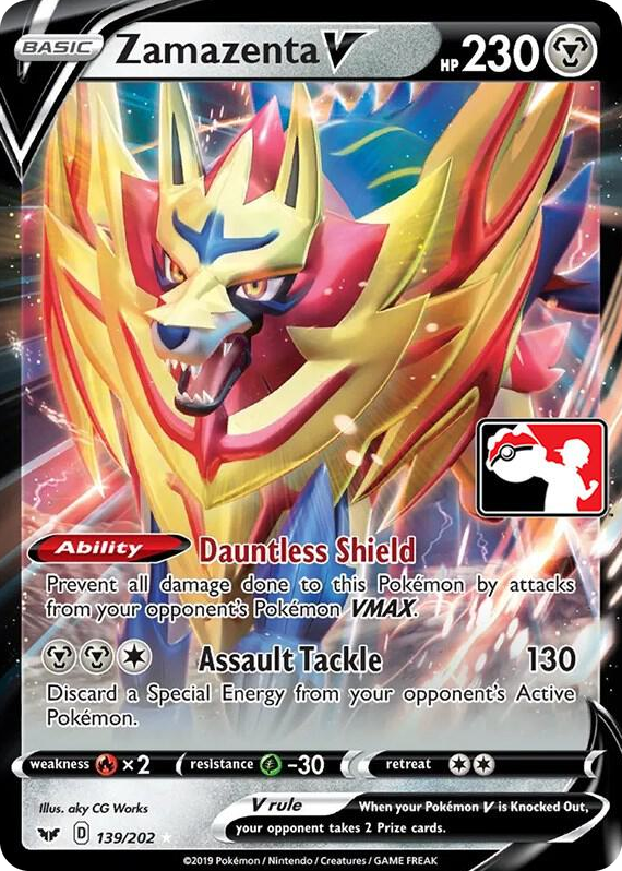 0139 Zamazenta V Ultra Rare Prize Pack Series Cards