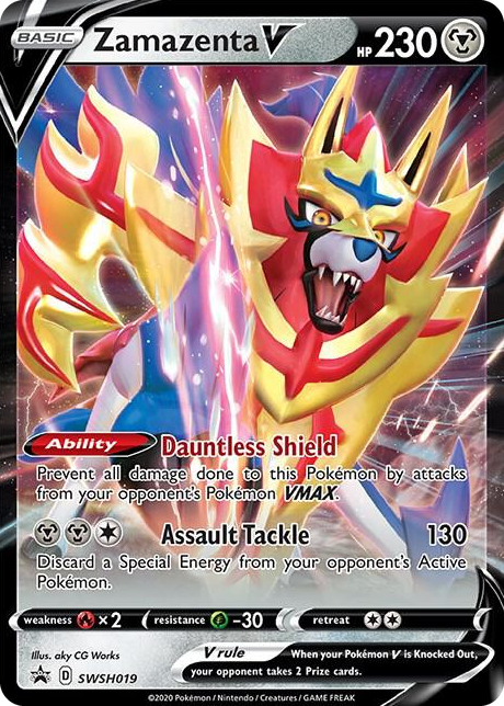 0019 Zamazenta V - SWSH019 Promo Sword & Shield Promo Cards