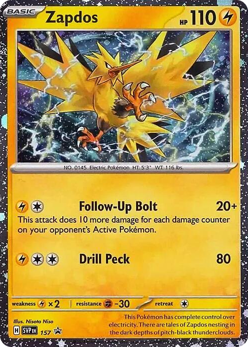 0157 Zapdos - 157 (Cosmos Holo) Promo Scarlet & Violet Promo Cards