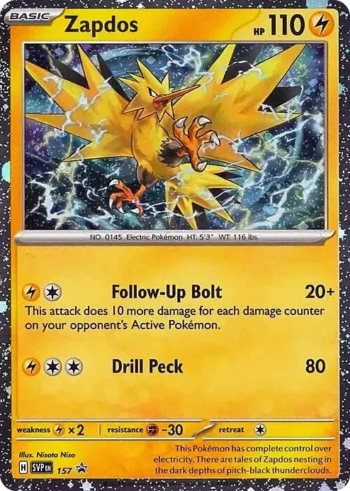 0157 Zapdos - 157 (Cosmos Holo) Promo Scarlet & Violet Promo Cards