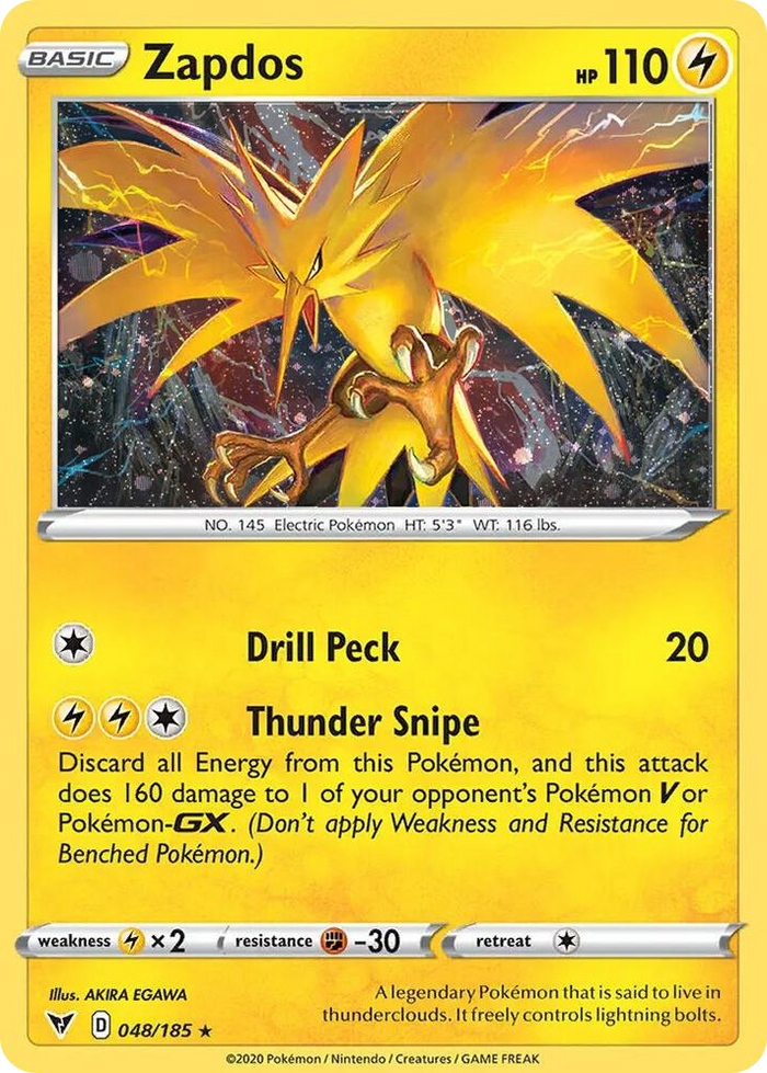 0048 Zapdos (Cosmos Holo) Promo Miscellaneous Cards & Products