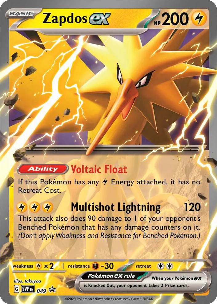 0049 Zapdos ex - 049 Promo Scarlet & Violet Promo Cards