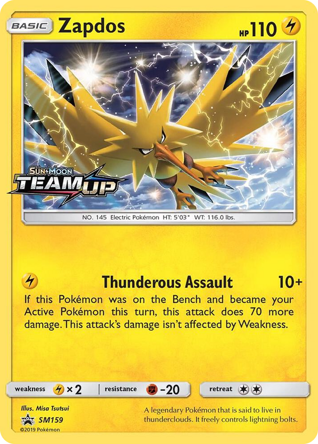 SM159 Zapdos - SM159 (Prerelease) Promo SM Promos