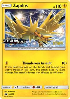 SM159 Zapdos - SM159 (Prerelease) [Staff] Promo SM Promos