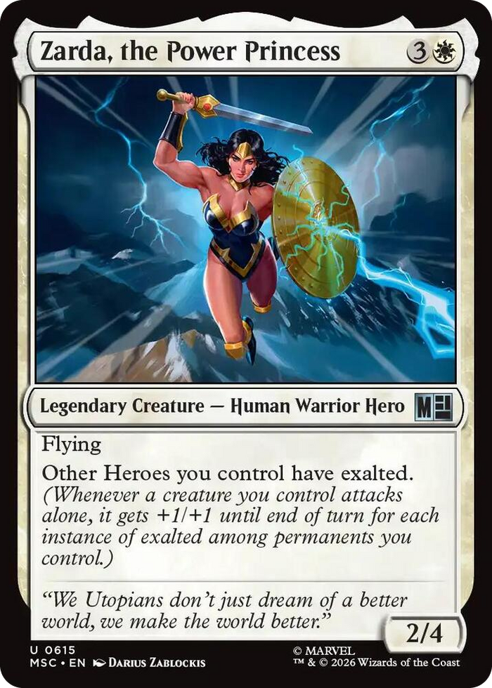 Zarda, the Power Princess #615 U - Commander: Marvel Super Heroes Pokemon card