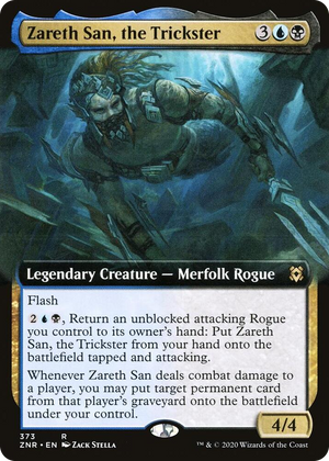 0373 Zareth San, the Trickster (Extended Art) R Zendikar Rising