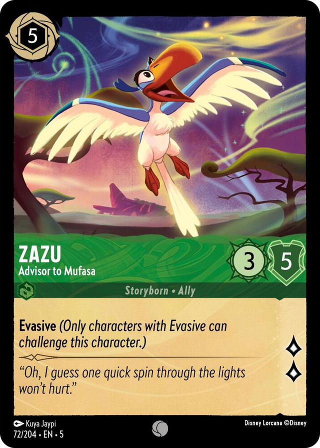 0072 Zazu - Advisor to Mufasa Common Shimmering Skies