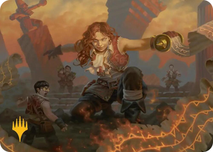 0014 Zealous Lorecaster Art Card (Gold-Stamped Planeswalker Symbol) S Art Series: Secrets of Strixhaven