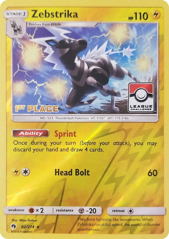 0082 Zebstrika - 82/214 (League Challenge) [1st Place] Promo League & Championship Cards