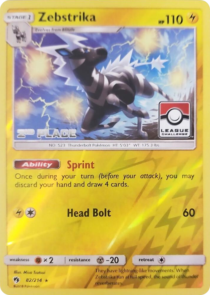 0082 Zebstrika - 82/214 (League Challenge) [2nd Place] Promo League & Championship Cards
