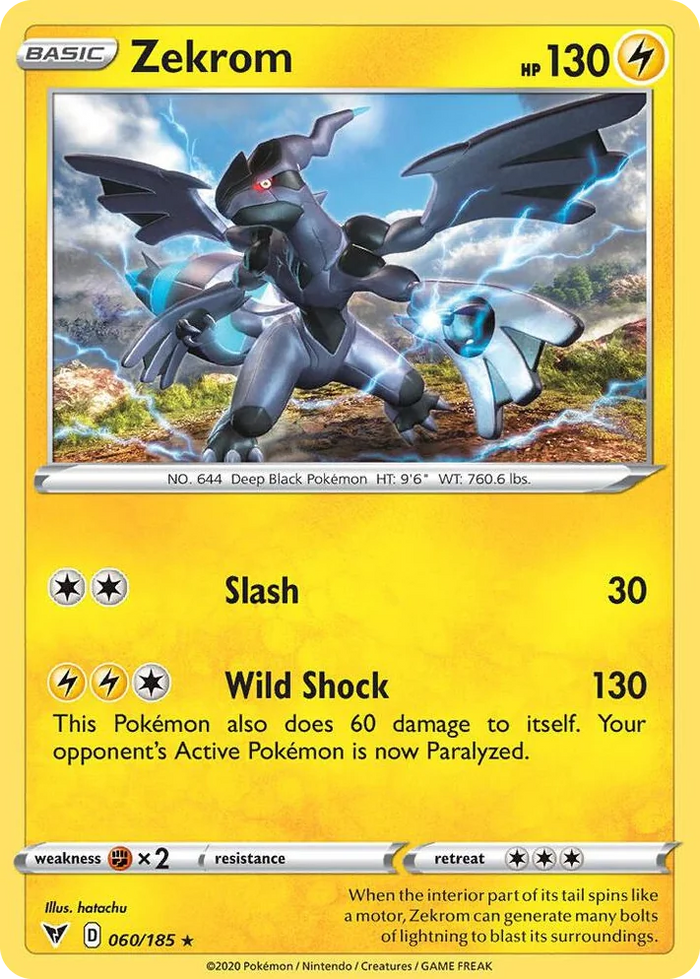 0060 Zekrom - 060/185 (Cosmos Holo) Promo Miscellaneous Cards & Products