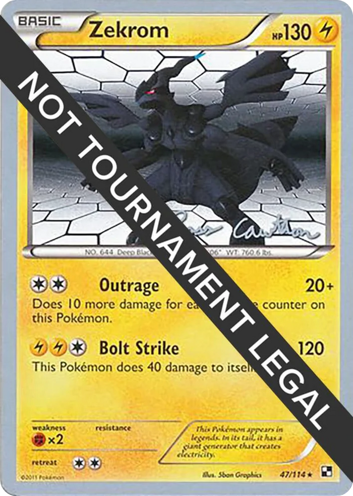 0047 Zekrom - 2011 (Ross Cawthon) Holo Rare World Championship Decks