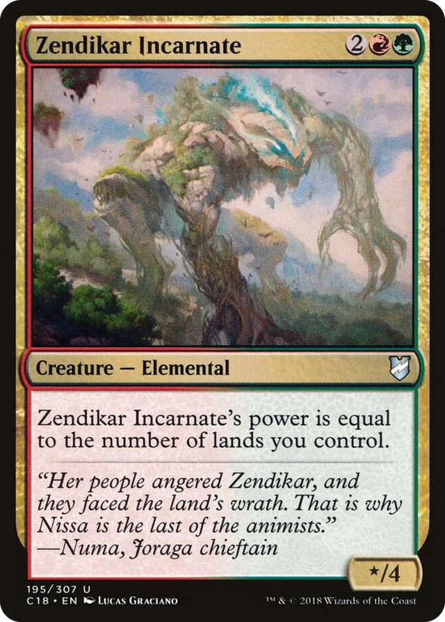 0195 Zendikar Incarnate U Commander 2018