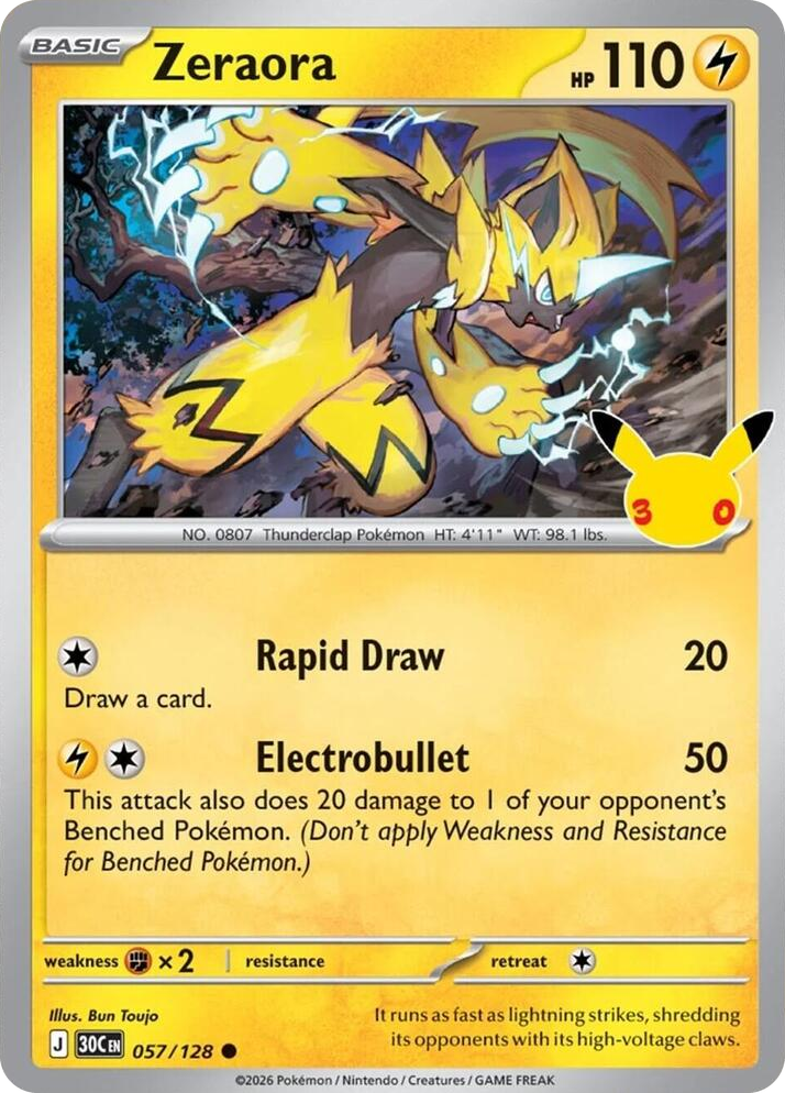0057 Zeraora Common 30th Celebration