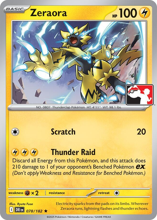 0078 Zeraora Rare Prize Pack Series Cards