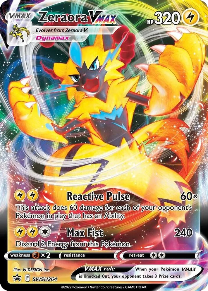 0264 Zeraora VMAX - SWSH264 Promo Sword & Shield Promo Cards