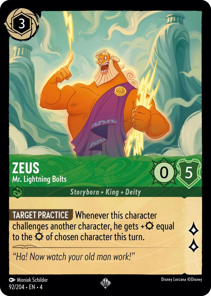 0092 Zeus - Mr. Lightning Bolts Super Rare Ursula's Return