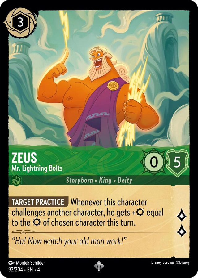 0092 Zeus - Mr. Lightning Bolts Super Rare Ursula's Return