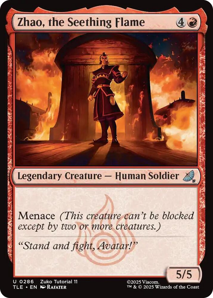 Zhao, the Seething Flame (0286) #286 U - The Last Airbender: Eternal-Legal Pokemon card