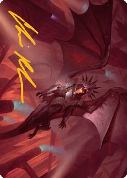 0033 Ziatora, the Incinerator Art Card (Gold-Stamped Signature) S Art Series: Streets of New Capenna