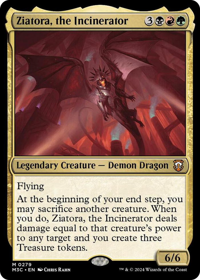 Ziatora, the Incinerator (Ripple Foil) #279 M - Commander: Modern Horizons 3 Pokemon card