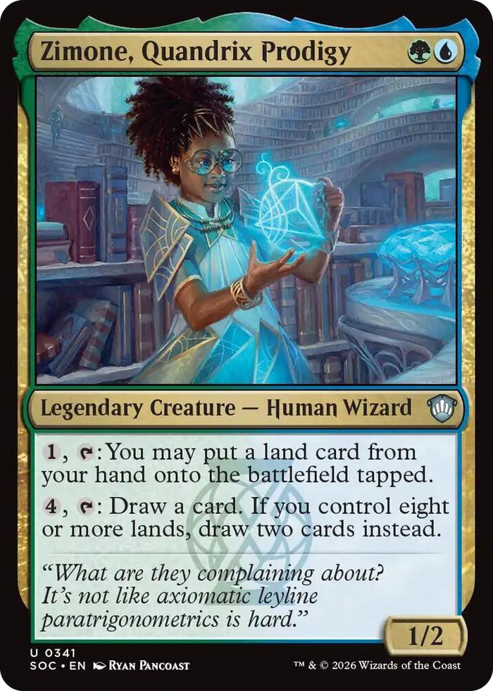 Zimone, Quandrix Prodigy #341 U - Commander: Secrets of Strixhaven Pokemon card