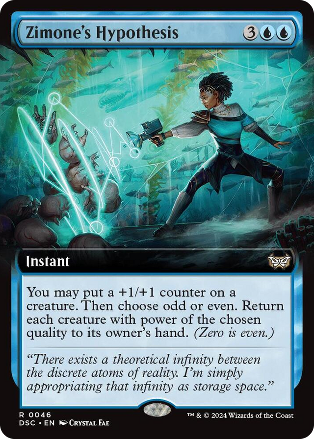 0046 Zimone's Hypothesis (Extended Art) R Commander: Duskmourn: House of Horror