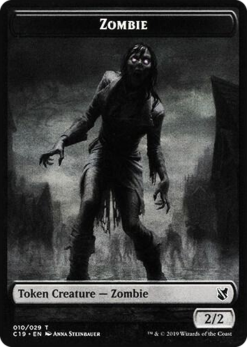 0010 Zombie (010) // Zombie (011) Double-Sided Token T Commander 2019