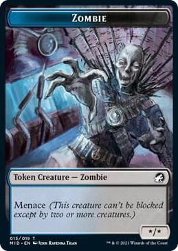 0015 Zombie (015) Token T Innistrad: Midnight Hunt