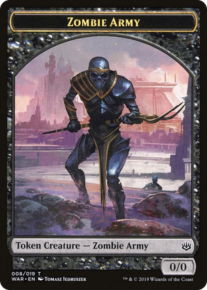 0008 Zombie Army Token (008) T War of the Spark