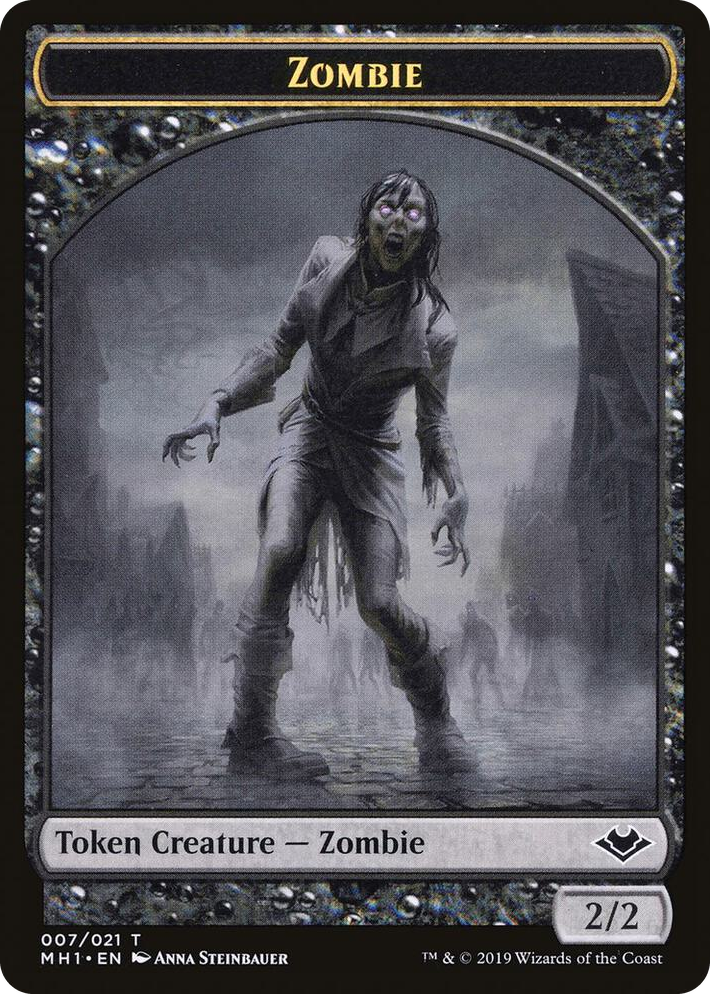 0007 Zombie // Golem Double-Sided Token T Modern Horizons