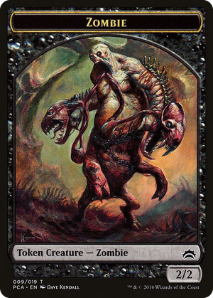0009 Zombie // Hellion Double-Sided Token T Planechase Anthology
