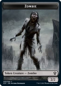 0009 Zombie // Horror Double-Sided Token T Commander 2021
