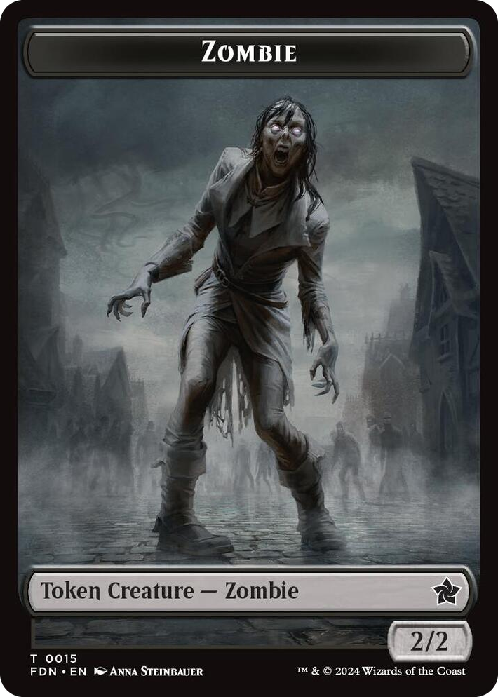 0015 Zombie // Insect Doubled-Sided Token T Foundations