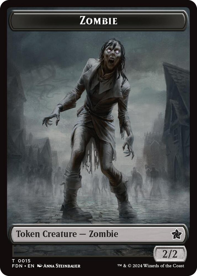 0015 Zombie // Insect Doubled-Sided Token T Foundations