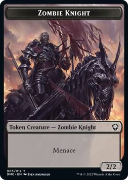 0005 Zombie Knight // Goblin Double-Sided Token T Commander: Dominaria United