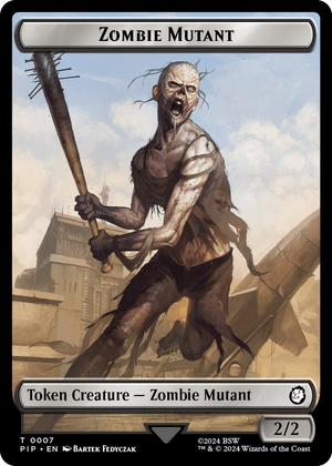 0007 Zombie Mutant // Copy Double-Sided Token T Universes Beyond: Fallout